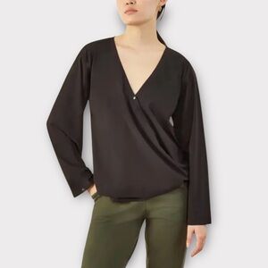 ADAY 5 in 1 That's A Wrap Top Long Sleeve Convertible Black Size Small